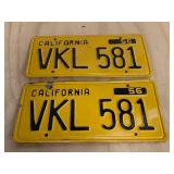 1956 California License Plates