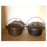 Cast Iron Griswold Dutch Ovens.