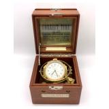 Hamilton Watch Co. Mounted Chronometer Watch, Model 22, In Wood Case.