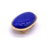 14k Gold Blue Lapis Slide Pendant.