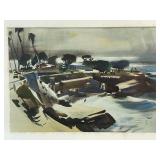 Rex Brandt Framed Watercolor Print. Fog Coming La Jolla.