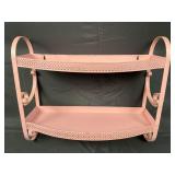Vintage Metal Shelf With Detailed Trim.