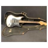 Fender Starcaster Electric Guitar With Black And Silver Body. Includes Case.