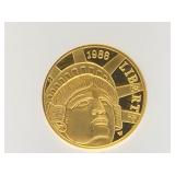 1986 W Five Dollar Liberty Coin.