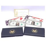 Presidential Hall Of Fame One Dollar Bill - Bill Clinton And Ronald Reagan.