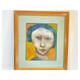 Appears To Be A Framed Original Acrylic Painting On Paper Hand Signed By Hana. 