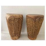 Pair Of Rawhide Drums.