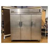 True Stainless Steel Triple Door Commercial Refrigerator In Working Condition. Model Tr-85(Tr3r-3s).