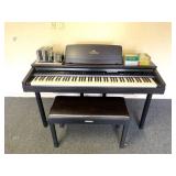 Yamaha Clavinova Cvp-75 Digital Piano With Bench And Accessories.