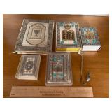 Vintage Torah Hebrew Bibles With Metal Covers