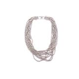 Tiffany & Co. Multistrand Sterling Silver Beaded Necklace Measuring 18 Inches In Length. 