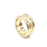 14k White And Yellow Gold Ring. Size 8, 9g.