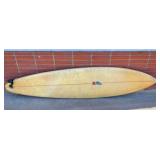 8ft 1in Vintage Fiberglass Surfboard. 