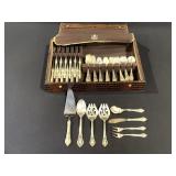 Lunt "Eloquence" 68 Piece Sterling Silver Flatware Set, Service For 12. Total Weight: 3,728g 