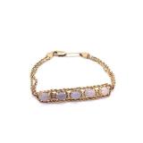 Vintage 14k Gold Bracelet With Five Fiery Opals.