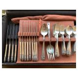 Vintage International "Spring Glory" 65 Piece Sterling Silver Flatware Set.