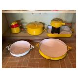 Vintage Dansk Kobenstyle 8 Piece Enamel Pot Set