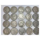 Lot Of 20 Buffalo / Indian Head Nickels. 