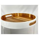 Threshold Acacia Wood Serving Tray. Lovely Natural Wood Finish.