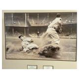 Fabulous Joe Dimaggio Professionally Framed And Matted Tribute Piece.