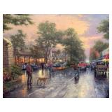 Thomas Kinkade Carmel Sunset On Ocean Avenue" Hand Embellished Giclee.