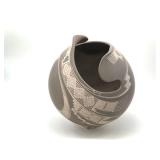 Noe Quezada Signed Matte Black Vase