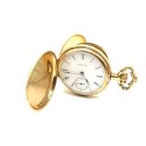 1912 Elgin Pocket Watch In 14k Gold Case. Movement No. 16259023.