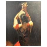 Fabian Perez Signed And Enhanced Giclee On Canvas Titled Flamenco Dancer. Limited Edition No. 59/295. Includes Coa.