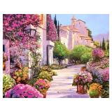 Howard Behrens Hand Embellished Giclee On Canvas Titled Blissful Burgundy.