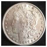 1886 Morgan Silver Dollar, AU