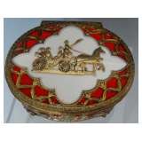 Antique Brass Jewelry Box