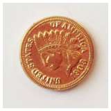Gold Plated Indian Head Commemorative Coin