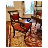 Louis XV Bakers Mahogany Flame Stately Home Collection Dining Room Table & 10 Chairs 118” W, 48” D, 