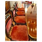 Louis XV Bakers Mahogany Flame Stately Home Collection Dining Room Table & 10 Chairs 118” W, 48” D, 