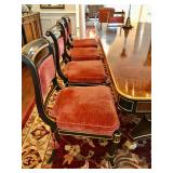 Louis XV Bakers Mahogany Flame Stately Home Collection Dining Room Table & 10 Chairs 118” W, 48” D, 