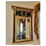 French Carved Beautiful Gold & Black Mirror 27" W, 47 1/2" H, $850 