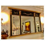 French Carved Black & Gold Mirror 52" W, 34 1/2" H $850