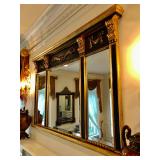 French Carved Black & Gold Mirror 52" W, 34 1/2" H $850