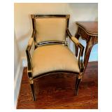 Louis XVI Trouvailles Inc French Empire Style Chair 34 3/4" H, 23 1/2" W, (Small Tear) $200