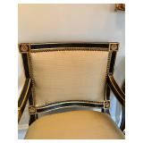 Louis XVI Trouvailles Inc French Empire Style Chair 34 3/4" H, 23 1/2" W, (Small Tear) $200