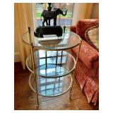 Colony House 3 Tier Glass Table 23" W, 33 1/4" H. $300