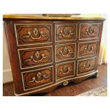 Colony House 9 Drawer Inlay Gold Lion Head Chest 52 1/4" W, 26 1/2" H, 20" D.  $2,300 