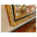 Black & Gold Ornate Mirror 47 1/2" W, 59" H. $900