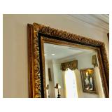 Black & Gold Ornate Mirror 47 1/2" W, 59" H. $900