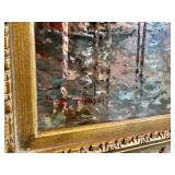 R. Jasmin French Impressionist Venice Scene Oil Painting 29" H, 33 W. $800