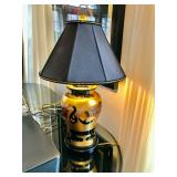 Gold Hand Painted Desk lamp 27" H. $100