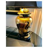 Gold Hand Painted Desk lamp 27" H. $100