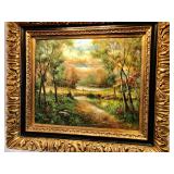 Maicom Impressionist Oil Painting 30 3/4" H, 34 1/2" W.  $900