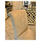 Design Center Silk Upholstered Chair 40 1/2" H, 21" D, 22" W. $300