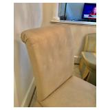 Design Center Silk Upholstered Chair 40 1/2" H, 21" D, 22" W. $300